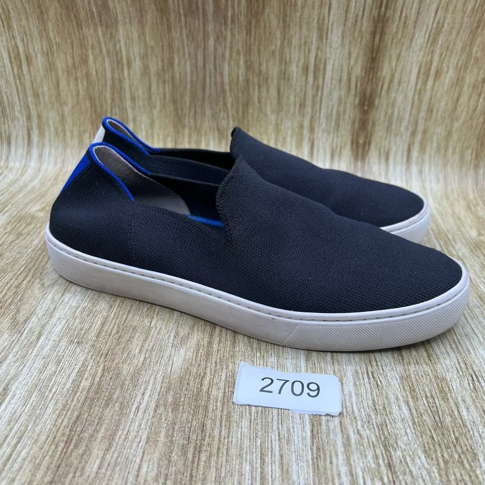 Rothy's The‎ Original Women's Size 9.5 Black Blue Knit Slip On Casual Shoes